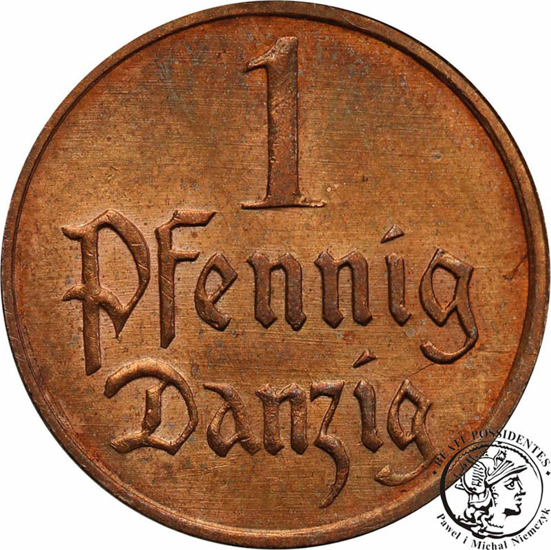 W.M. Gdańsk Danzig 1 fenig 1930 st.1