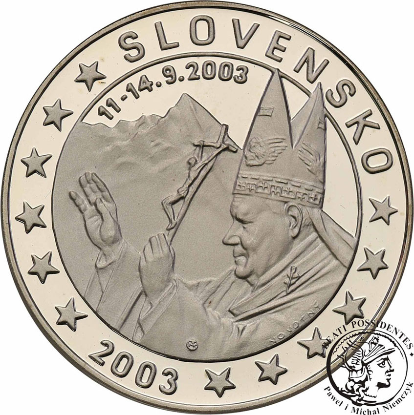 Słowacja PRÓBA 10 Euro 2003 Jan Paweł II st.L