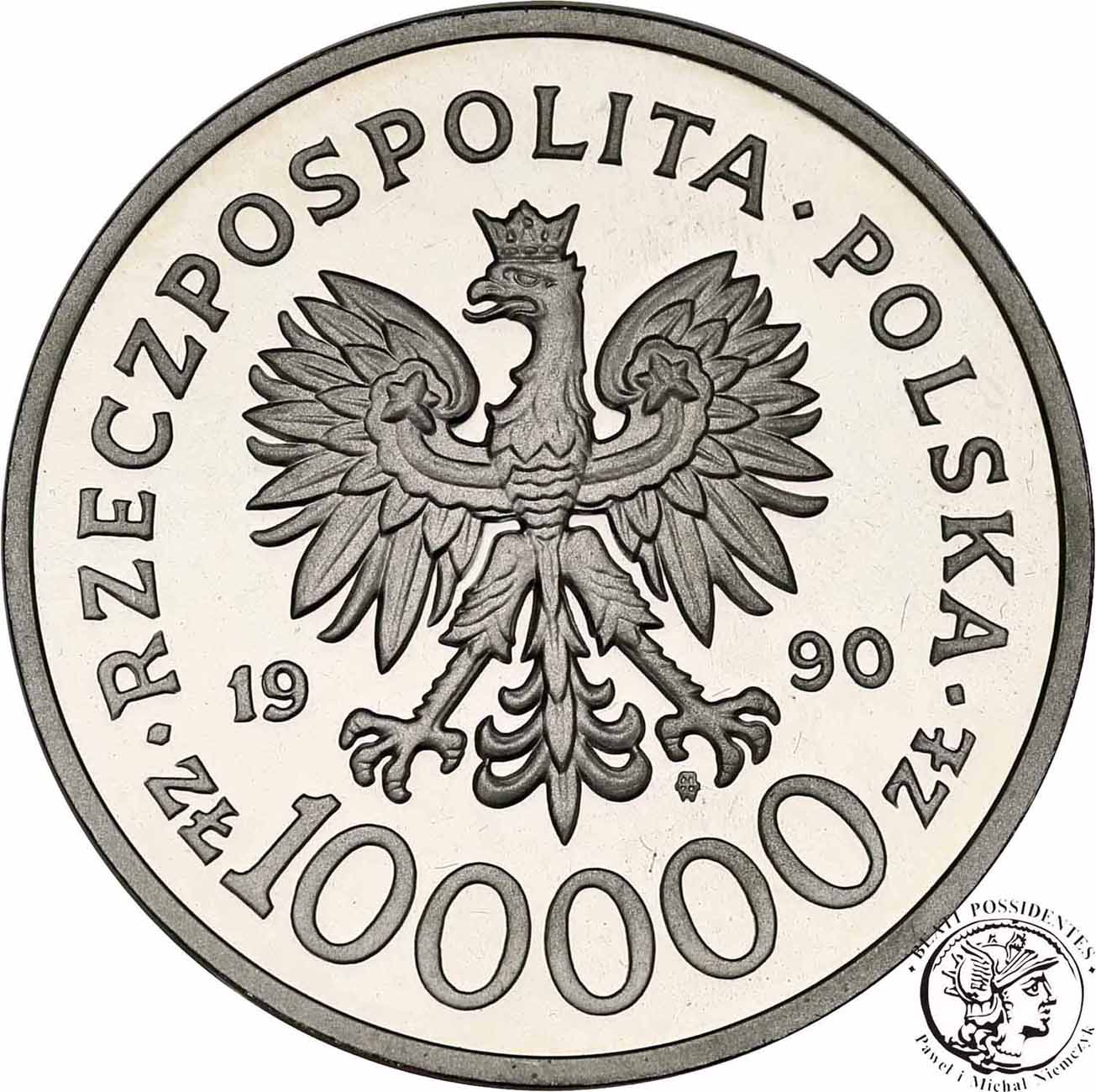 100 000 złotych 1990 gruba Solidarność st.L