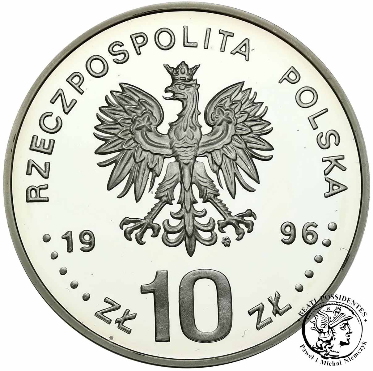 10 złotych 1996 Zygmunt August półpostać st.L