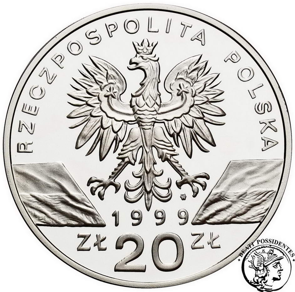 III RP 20 złotych 1999 Wilki st.L