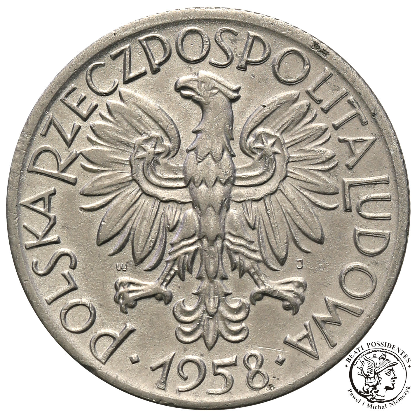 5 złotych Rybak 1958 st.1