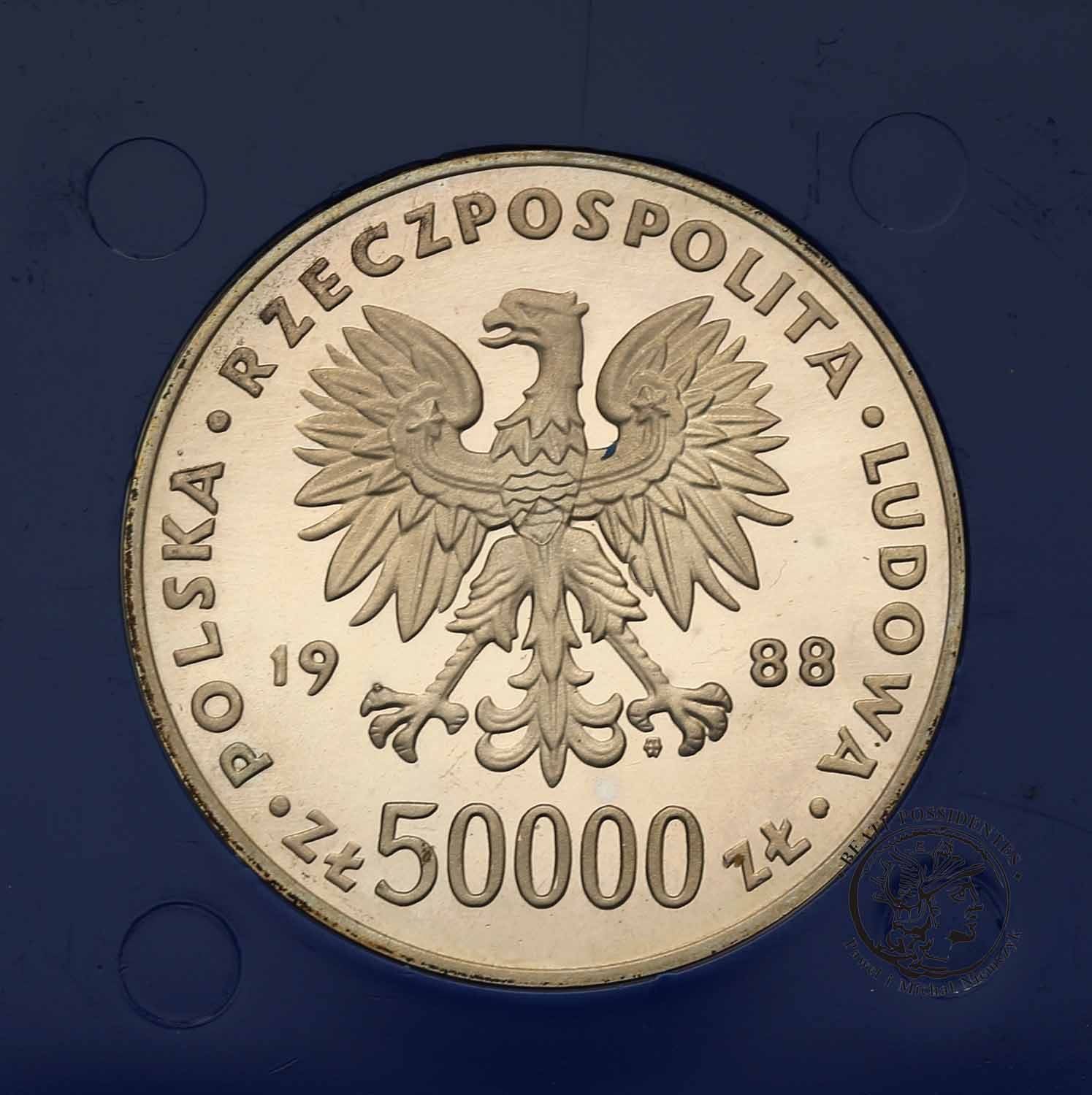 50 000 złotych 1988 Piłsudski st.L LUSTRZANKA