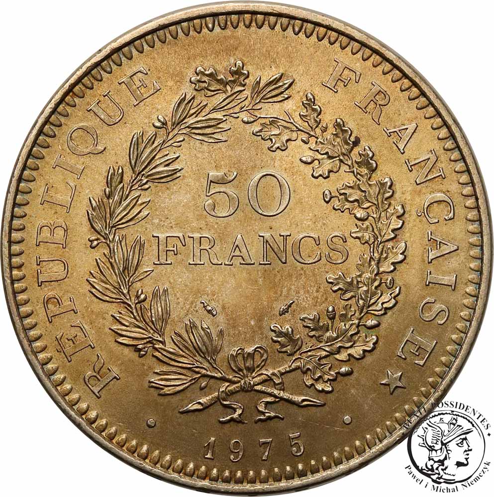 Francja 50 Franków 1975 st. 1 PIĘKNE