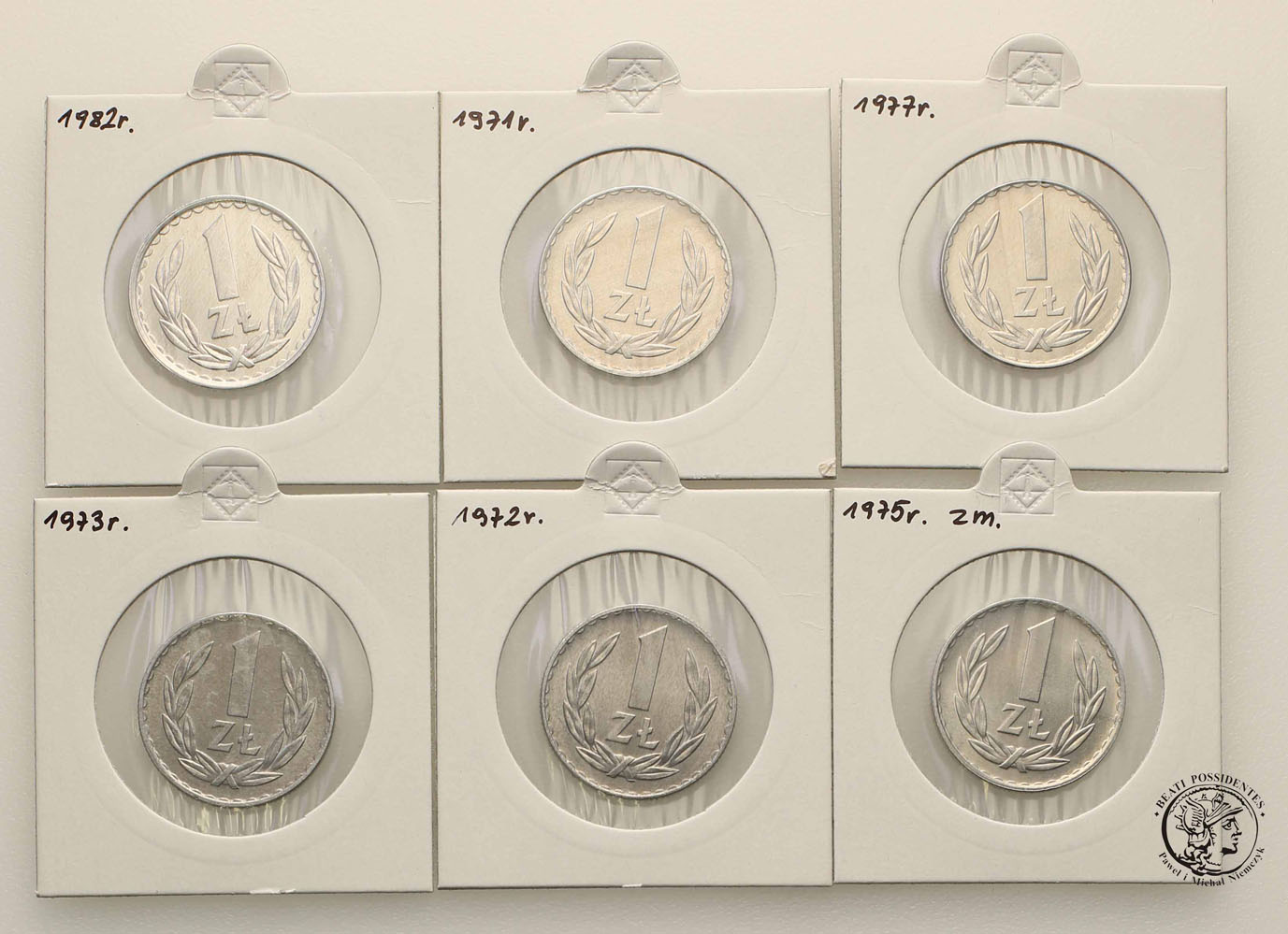 PRL zestaw 6 sztuk monet 1 złoty 1971-1982 st.1