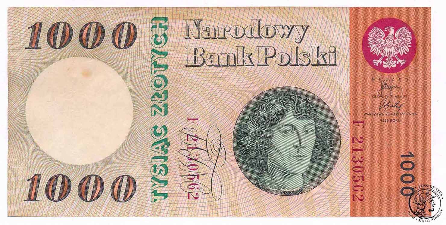 Banknot 1000 złotych 1965 Kopernik st. 2