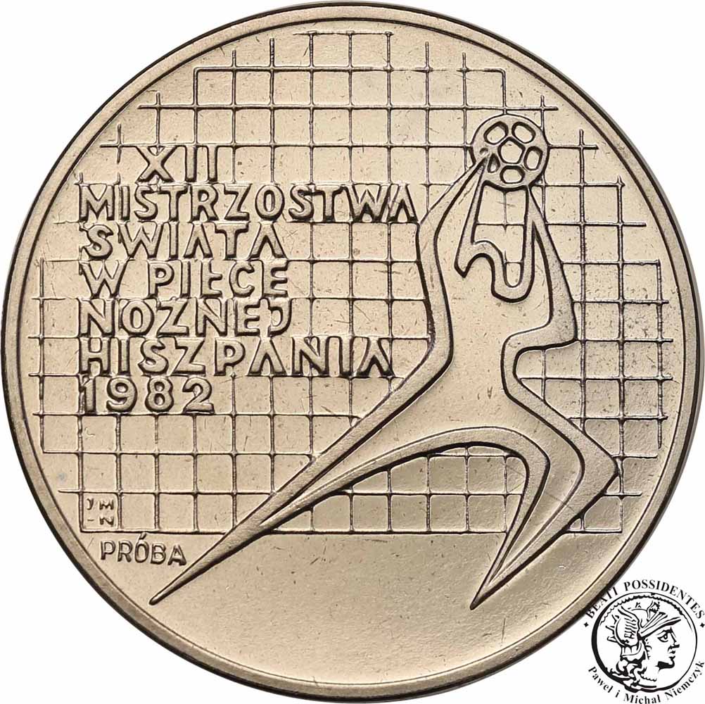 PRÓBA Nikiel 200 złotych 1982 MŚ Hiszpania st.L
