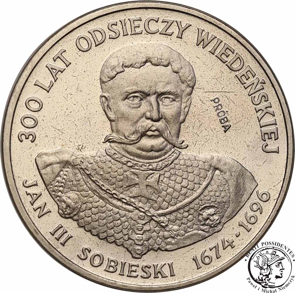 PRÓBA Nikiel 200 złotych 1983 Sobieski Odsiecz stL