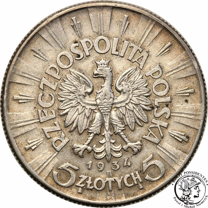 5 złotych 1934 Piłsudski st.3