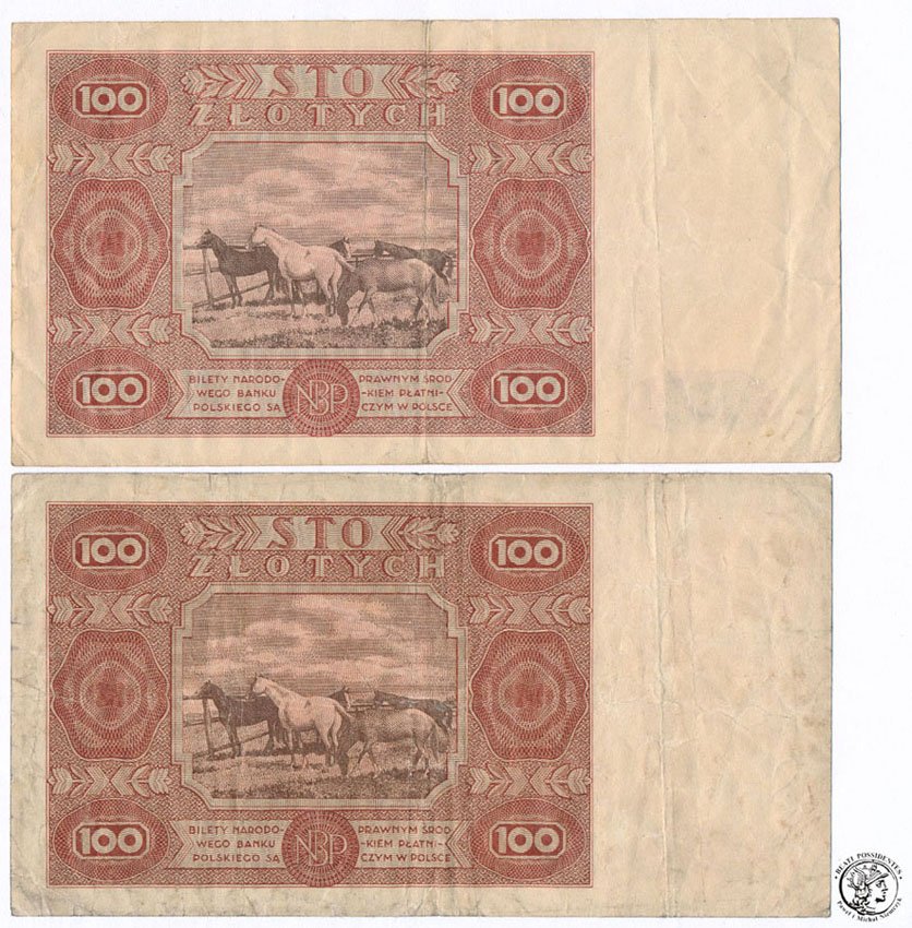 Lot 2 banknoty 1000 złotych 19487 seria KR st3-/4+