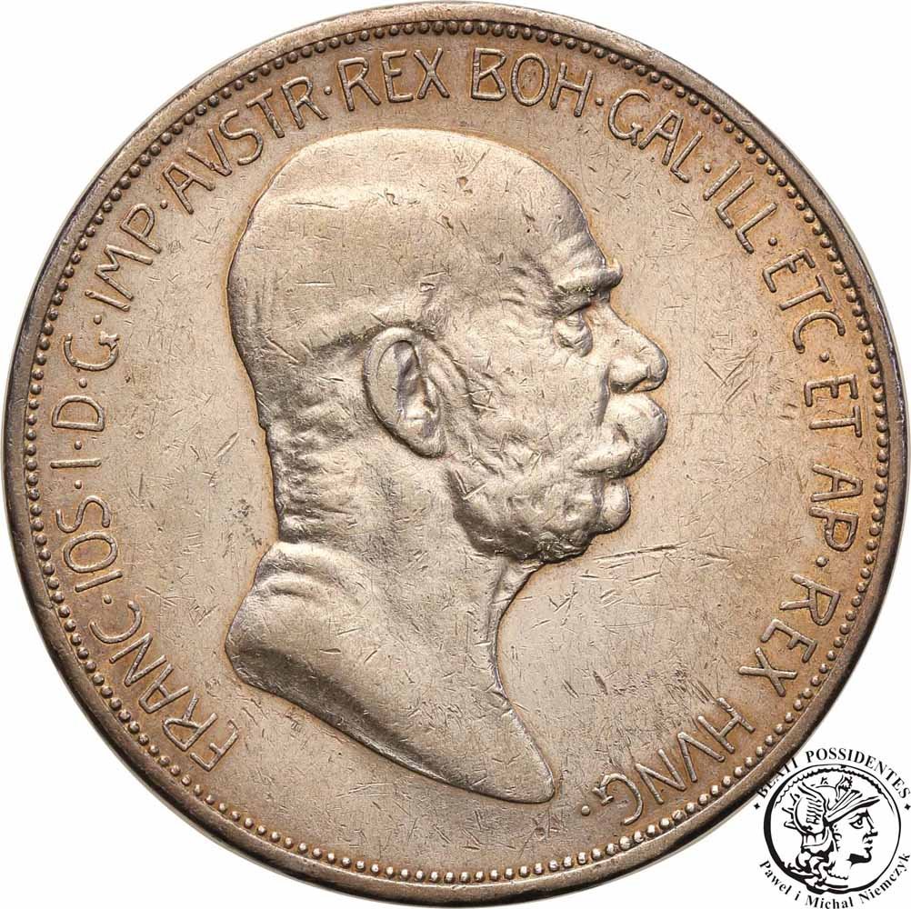 Austria 5 koron 1908 Franciszek I Jubileusz st. 3+