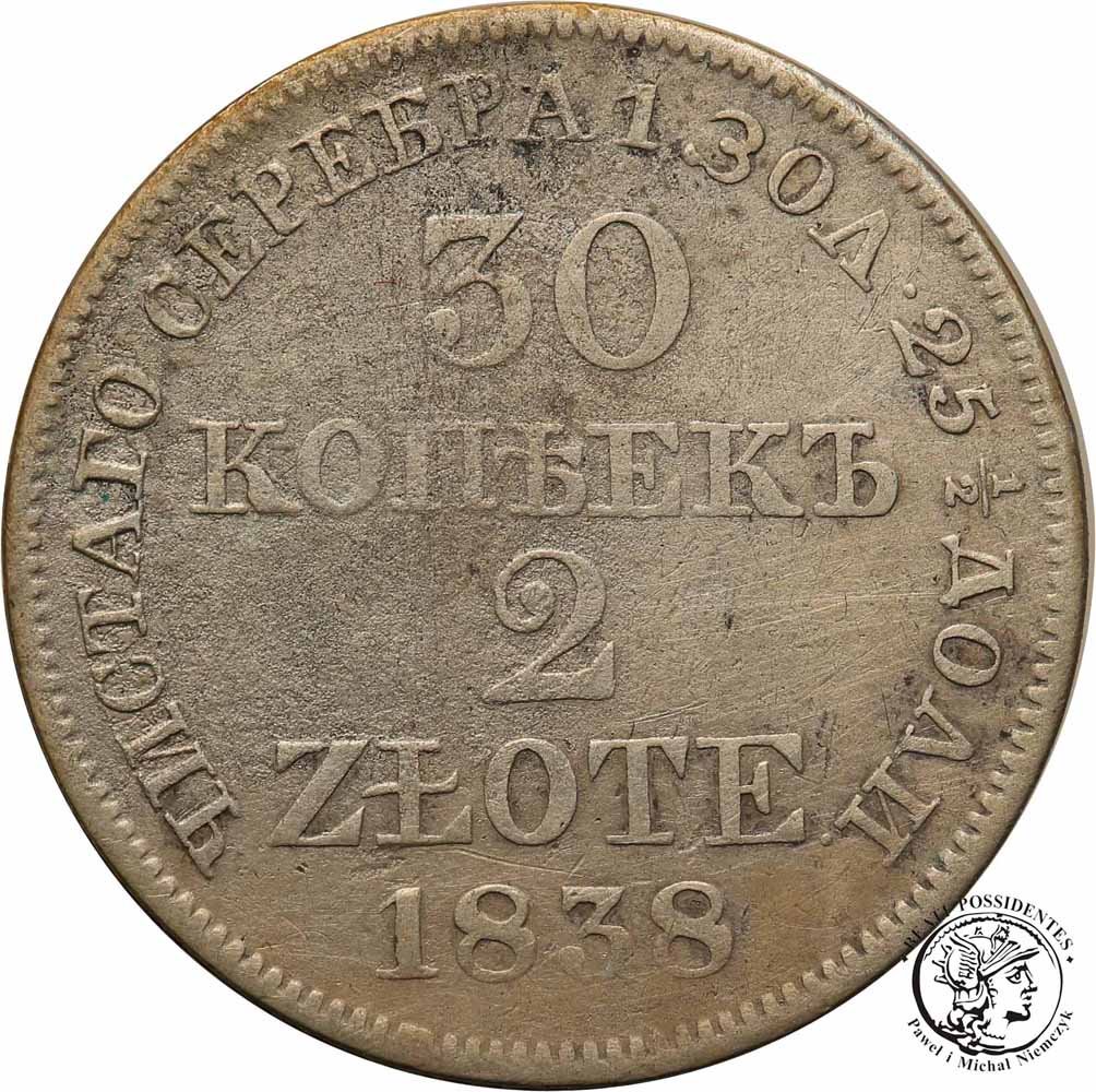 Polska XIX w 30 kopiejek = 2 złote 1838 st. 3