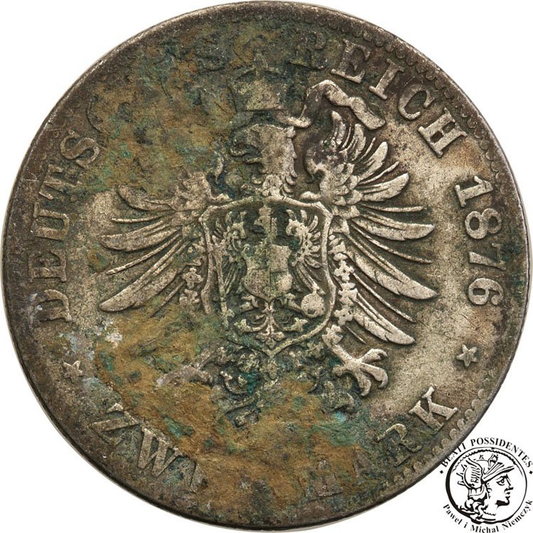 Niemcy Prusy 2 Marki 1876 C Frankfurt st.3-
