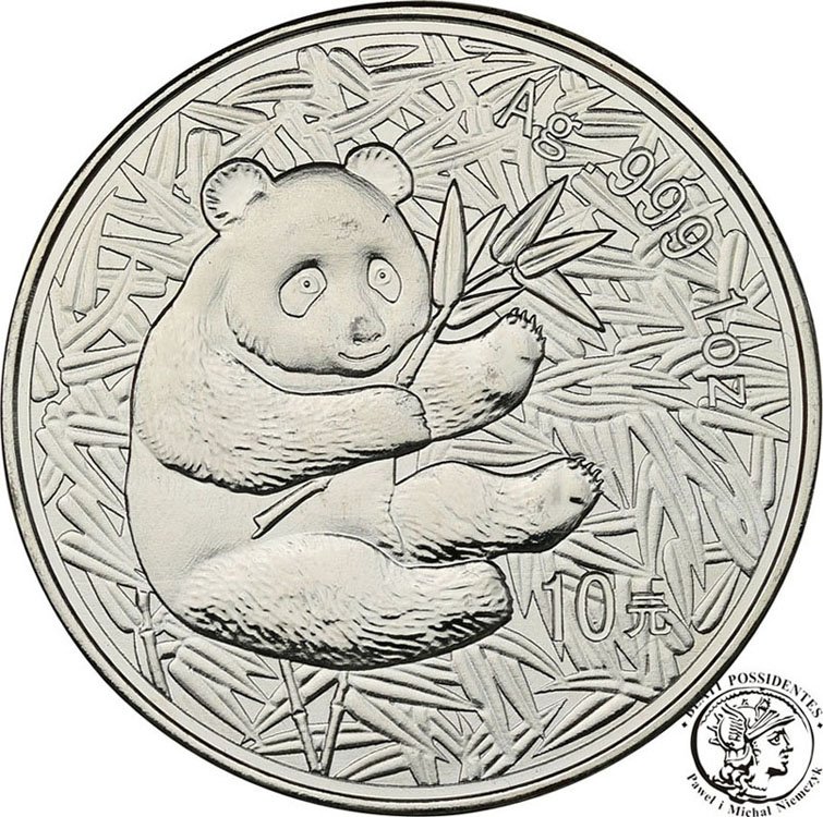 Chiny 10 Yuan 2000 Panda st.L-
