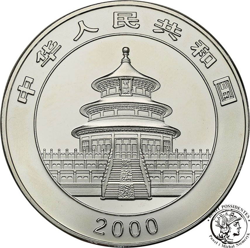 Chiny 10 Yuan 2000 Panda st.L-