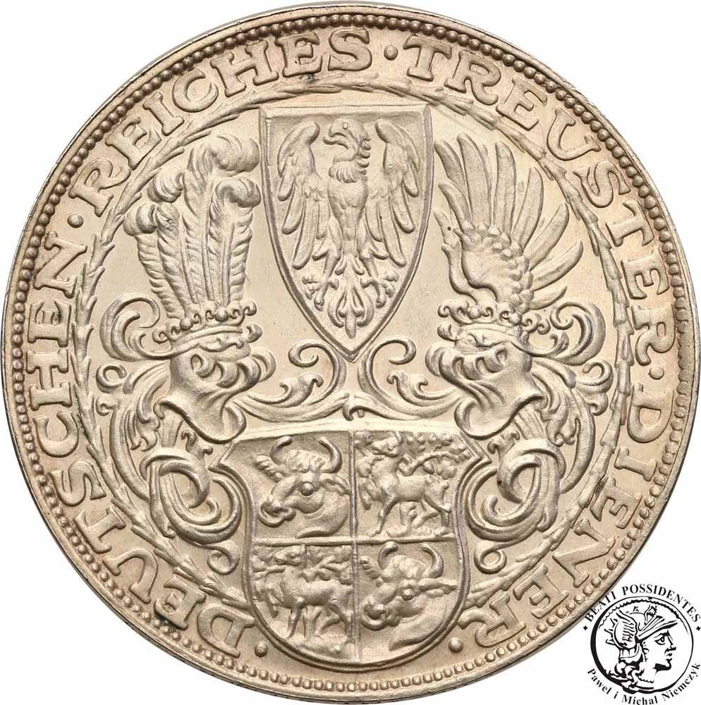 Niemcy Medal 1927 Hindenburg Goetz SREBRO st. 1-