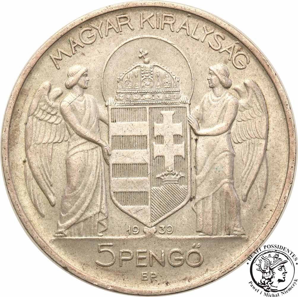 Węgry 5 pengo 1939 st. 2