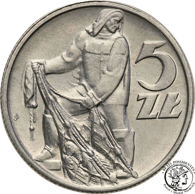5 złotych 1959 Rybak st.1