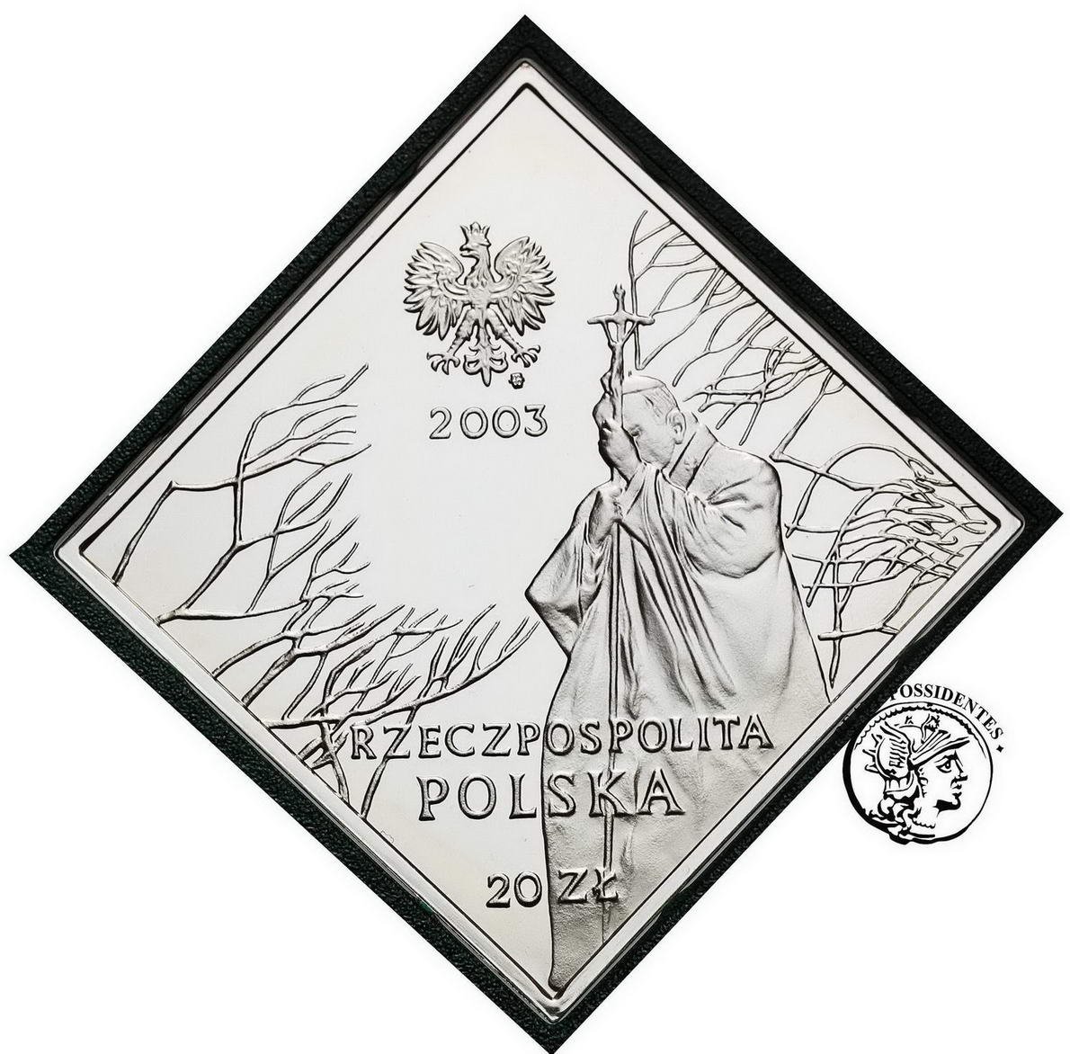 20 złotych 2003 Jan Paweł II klipa st.L