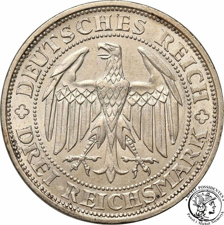 Niemcy Weimar 3 Marki 1929 E Meissen st.2+