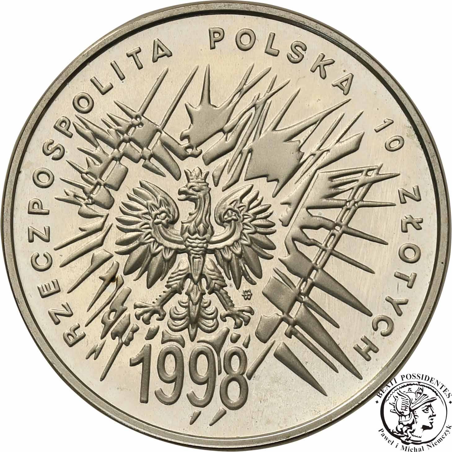 III RP 10 złotych 1998 Niepodległość st.L-