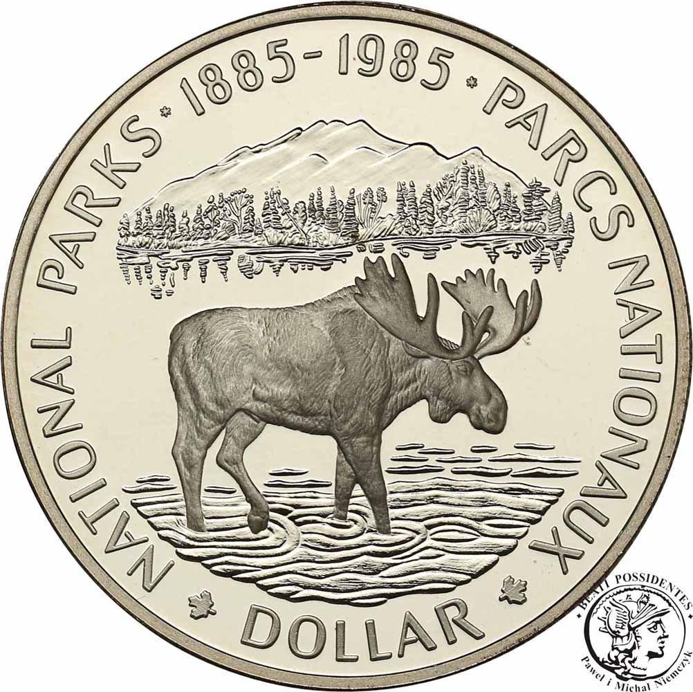 Kanada Elżbieta II 1 dolar 1985 Parki Narodowe stL