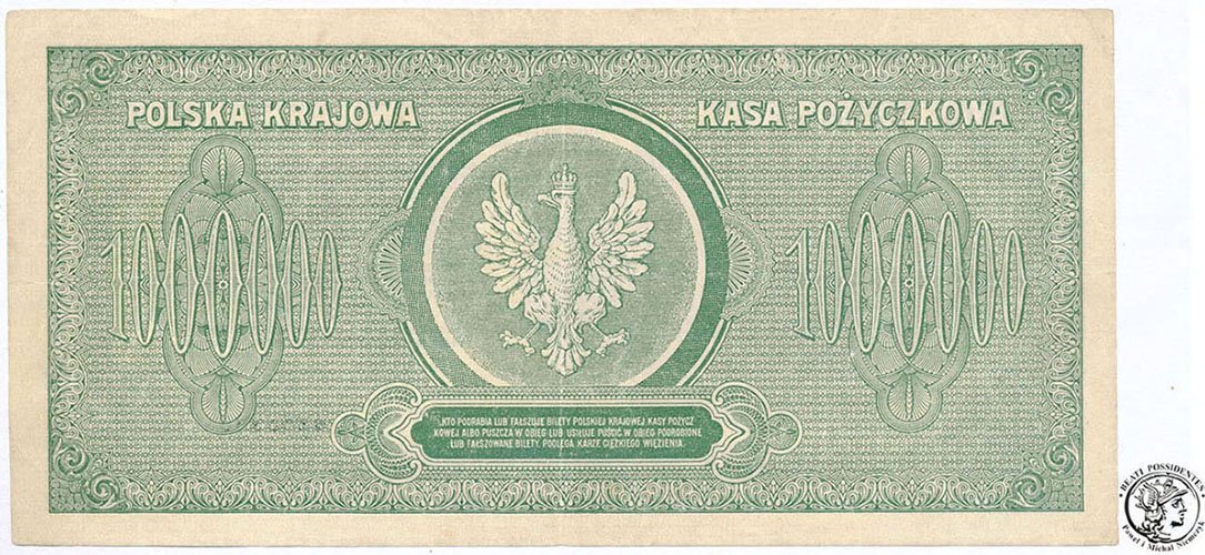 Banknot 1.000.000 milion marek polskich 1923