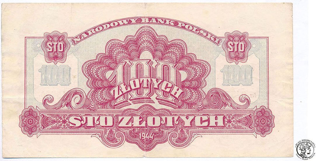 Banknot 100 złotych 1944 st.3-
