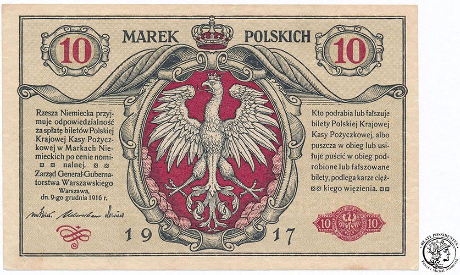 10 marek polskich 1916 ...Generał...