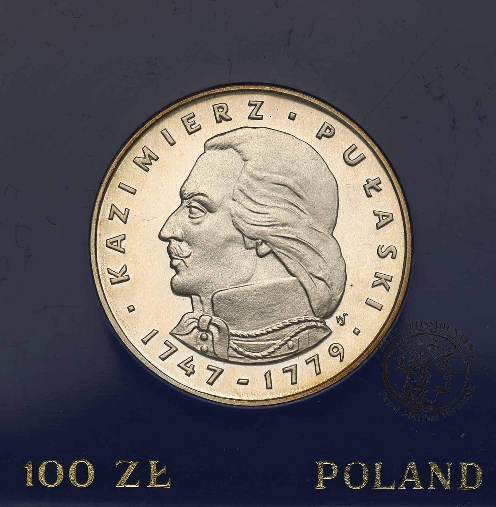 PRL 100 złotych 1976 Kazimierz Pułaski st.L-