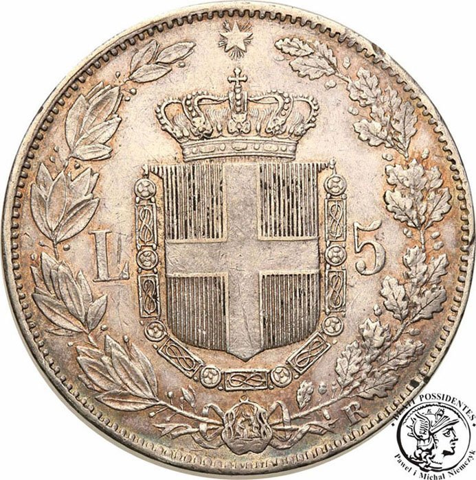 Włochy Umberto I 5 lirów 1879