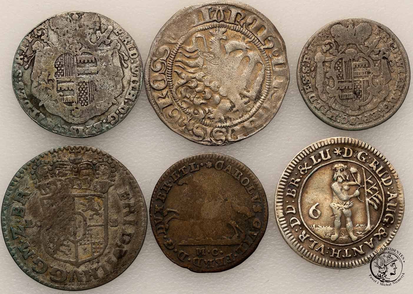 Niemcy różne monety srebro lot 6 szt st. 3
