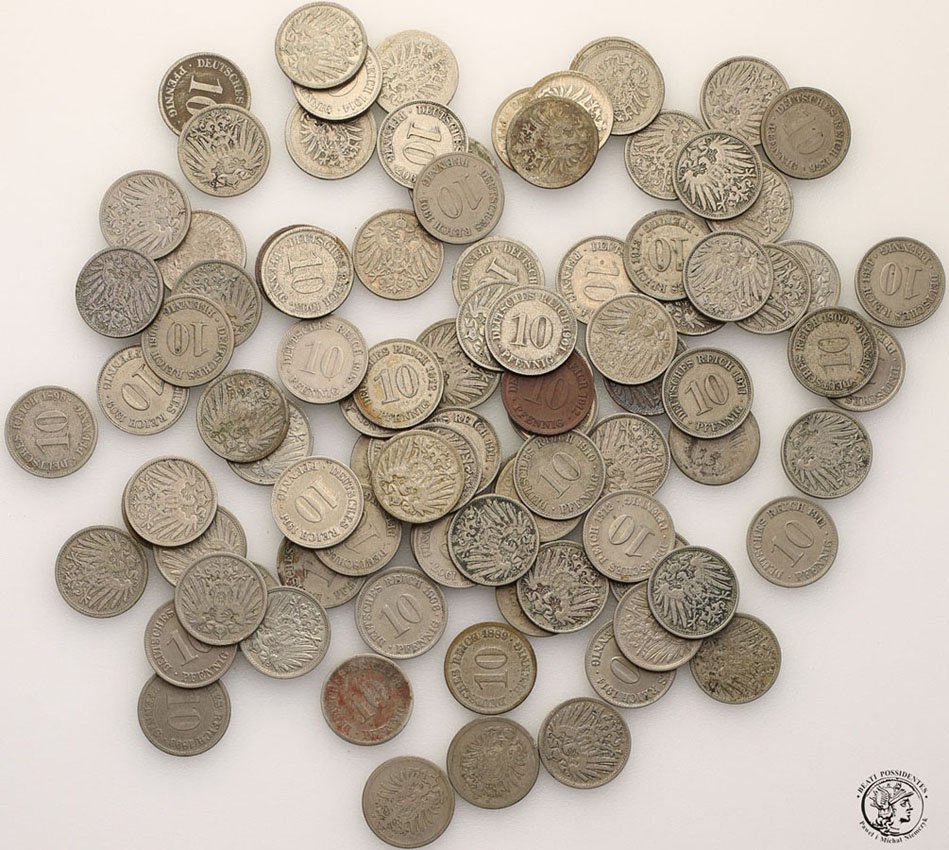 Niemcy Kaiserreich 10 Pfennig 1875-1915 lot 94 szt