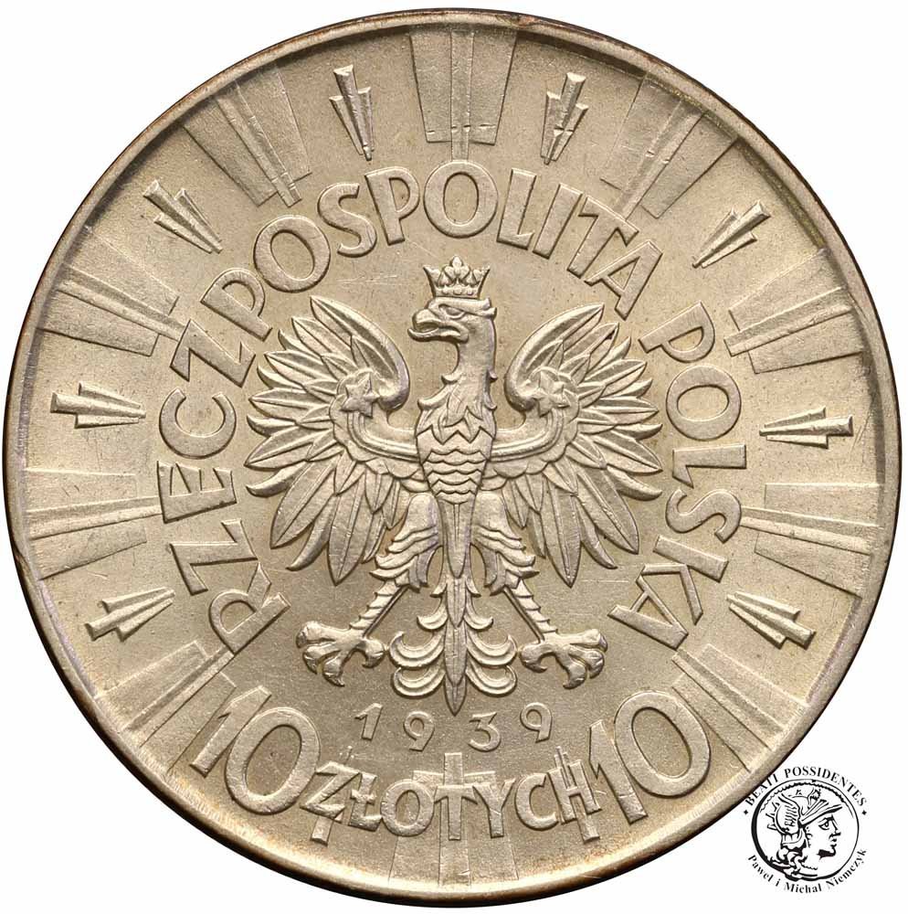 10 złotych 1939 Piłsudski st.2+