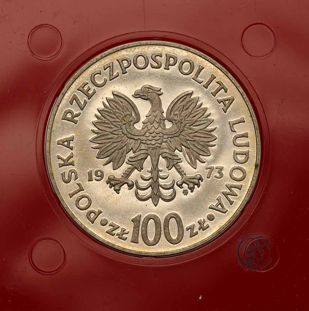 PRÓBA Ag 100 złotych 1973 Kopernik mała głowa stL-
