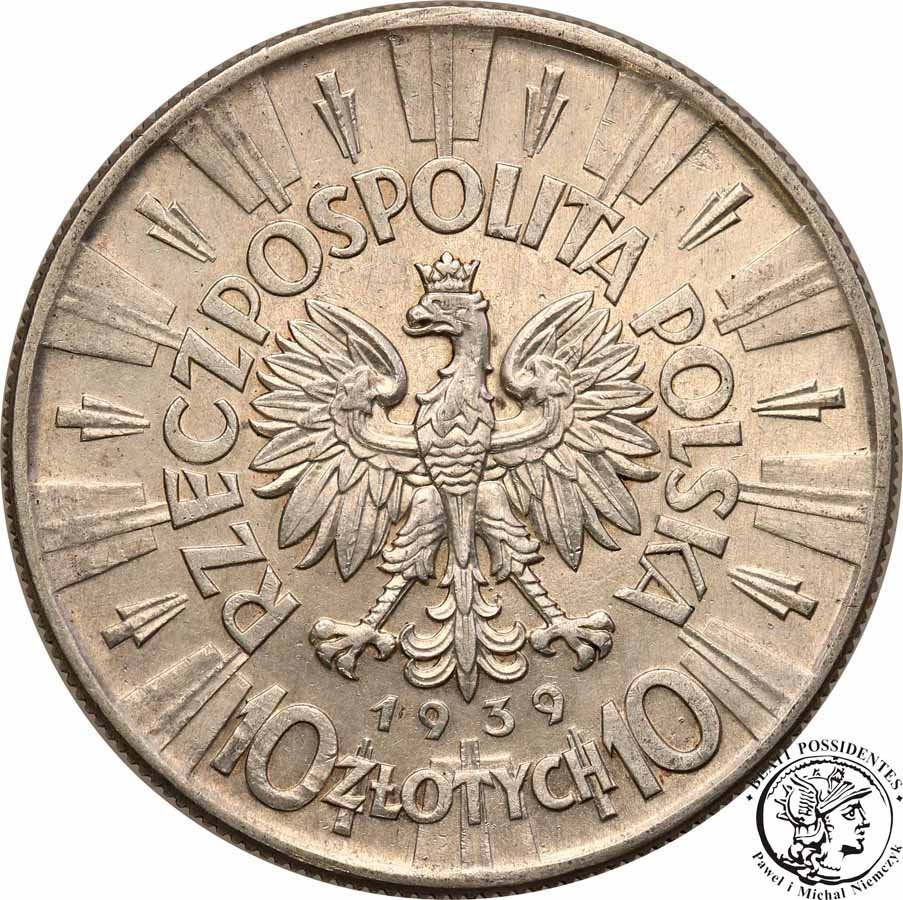 Polska 10 złotych 1939 Piłsudski st. 3+