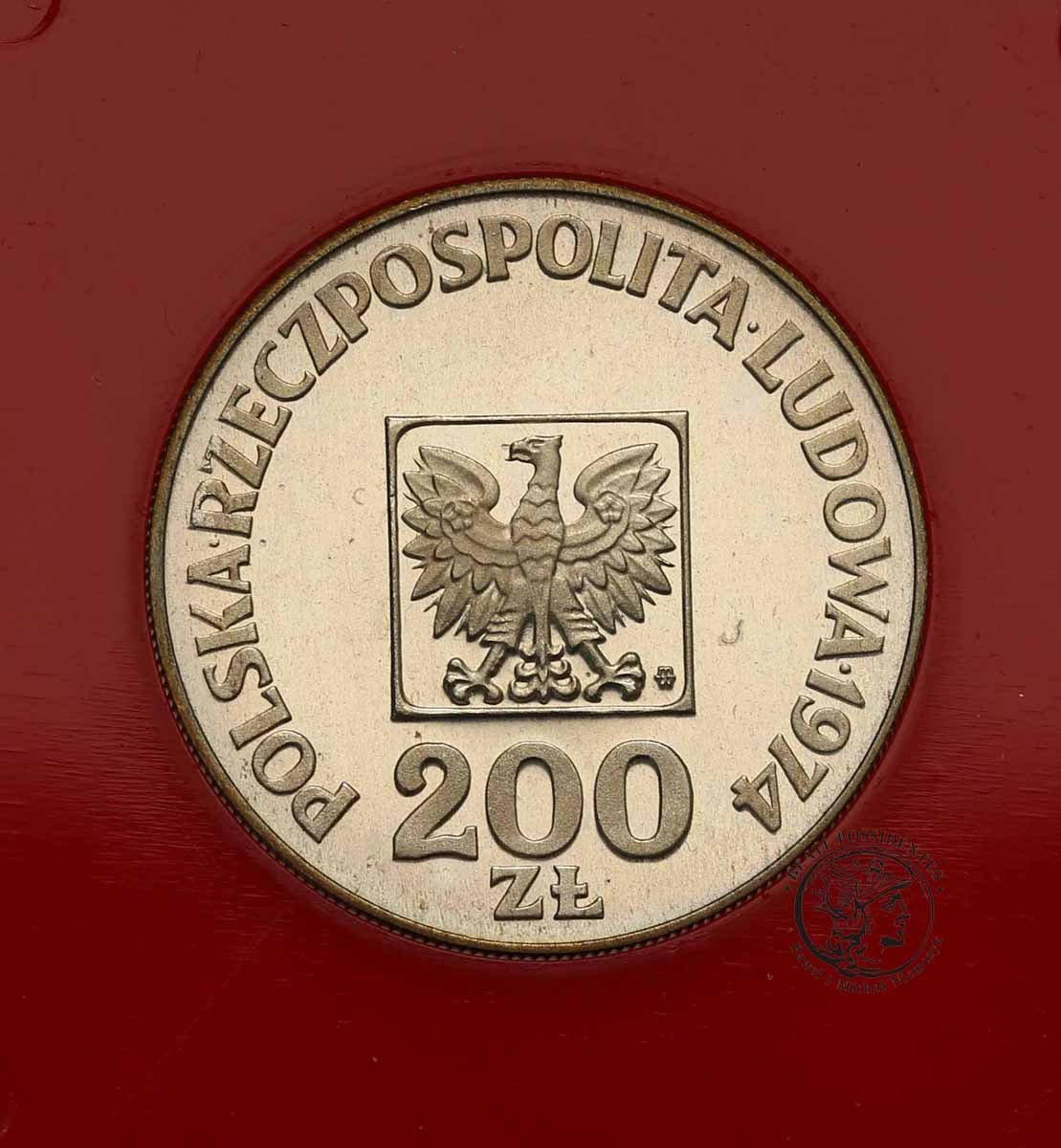 200 złotych 1974 Mapa lustrzanka st.L