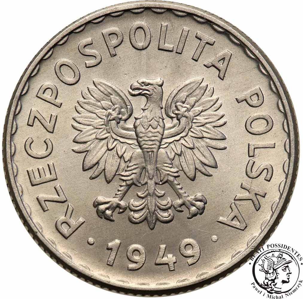 PRL 1 złoty 1949 aluminium st. 1