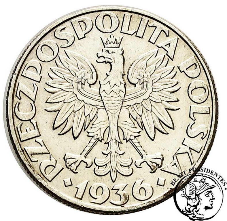 II RP 5 złotych 1936 Żagiel st. 3