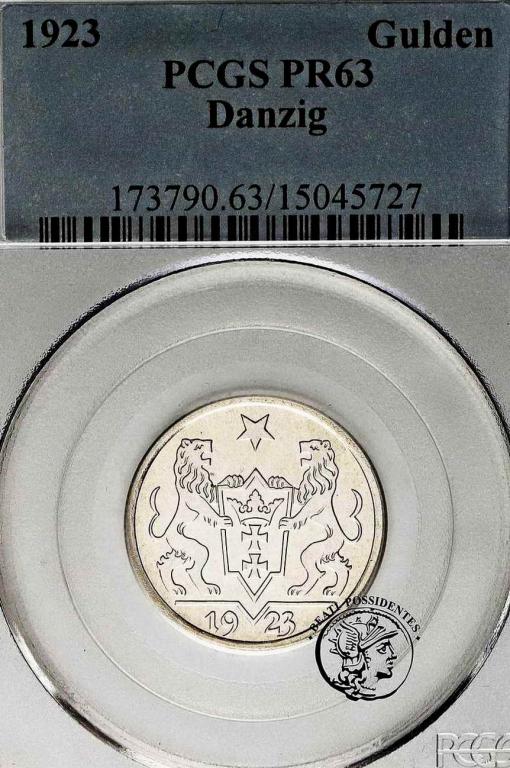 W. Miasto Gdańsk 1 Gulden 1923 PCGS PR 63