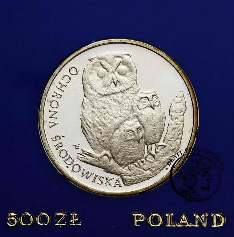 PRL 500 zł Sowa z młodymi 1986 st.L-