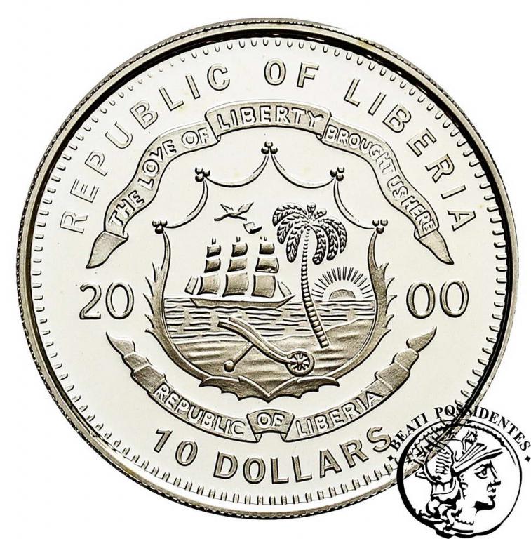 Liberia 10 $ dolarów historia lotnictwa st. L/L-