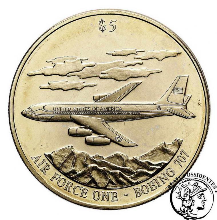 Liberia 5 $ dolarów 2000 historia lotnictwa st.L-