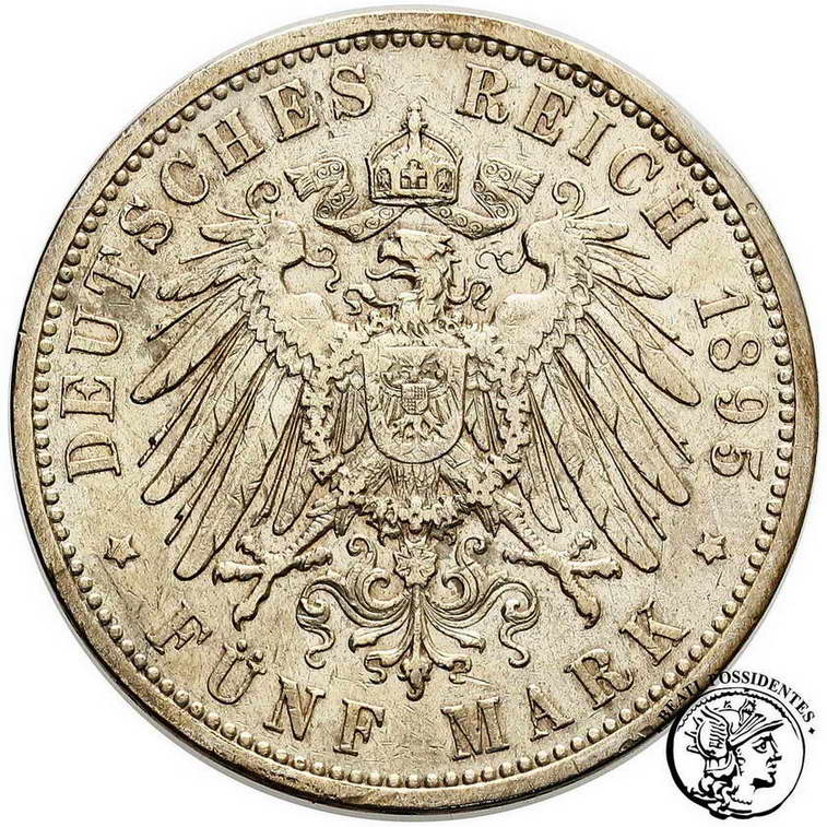 Niemcy Prusy 5 Marek 1895 A st. 4