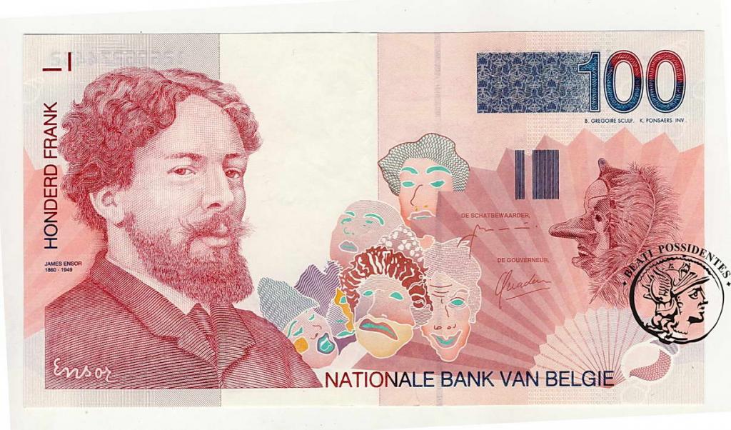 Belgia 100 franków 1995-2001 st.2