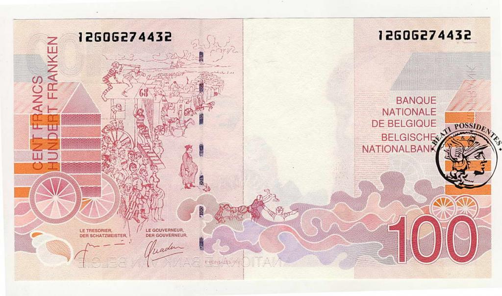 Belgia 100 franków 1995-2001 st.2
