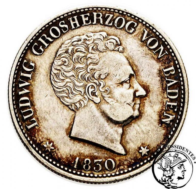 Niemcy Badenia 1 Talar (100 Kr) 1830 st. 3+