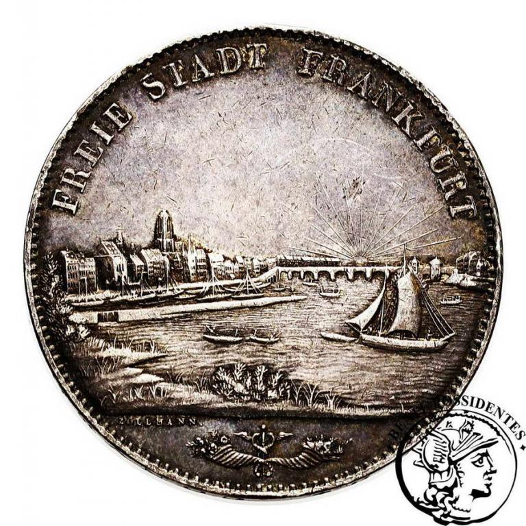 Niemcy Frankfurt dwutalar 1844 st. 3+