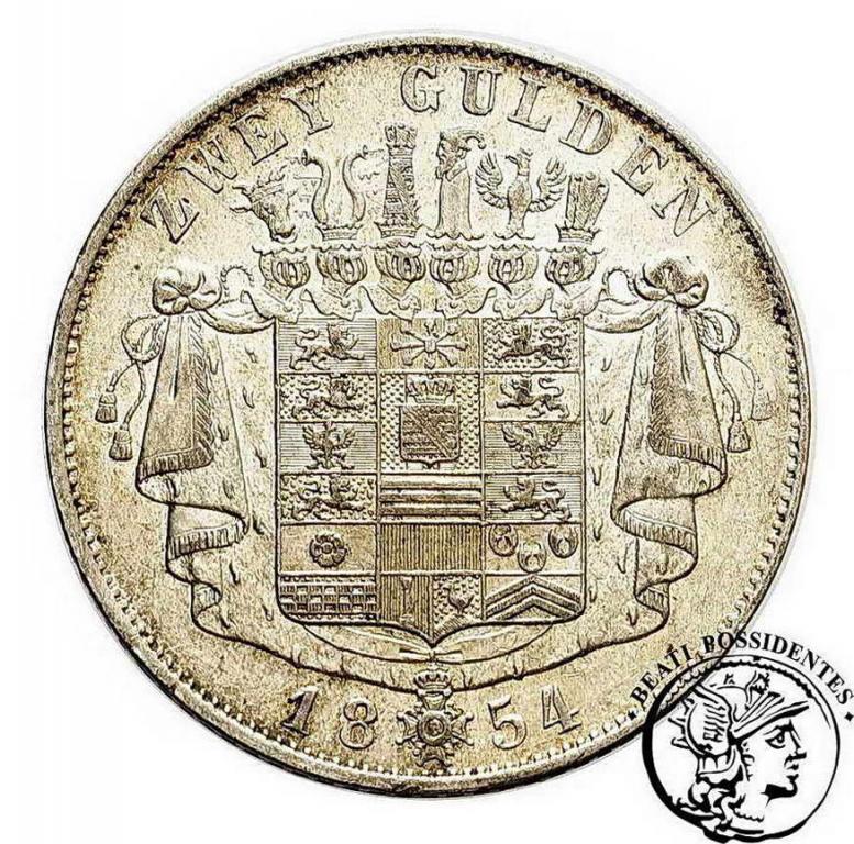 Niemcy Sachsen-Meiningen 2 Guldeny 1854 st. 2-