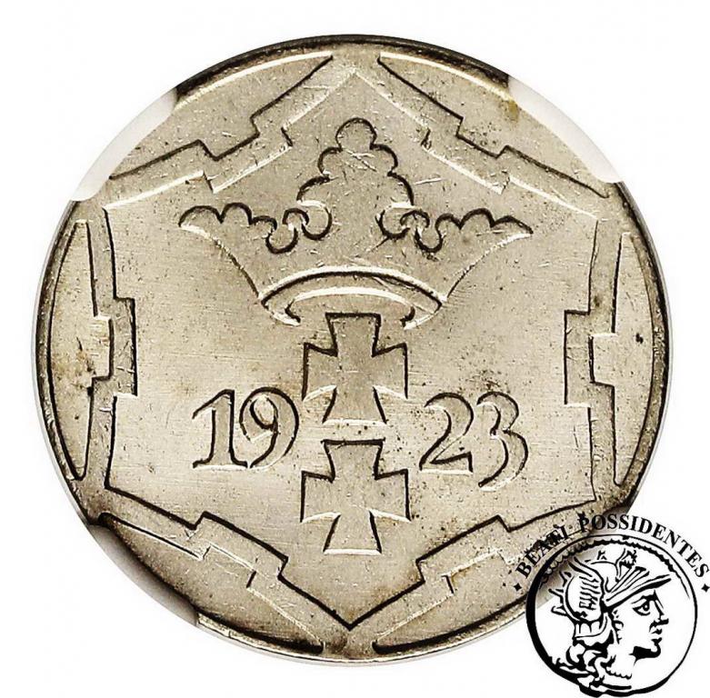 Wolne Miasto Gdańsk 10 Fenigów 1923 NGC MS 63